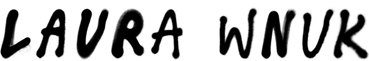 Official logo of Laura Wnuk – creator of sculptural handbags and artist books.